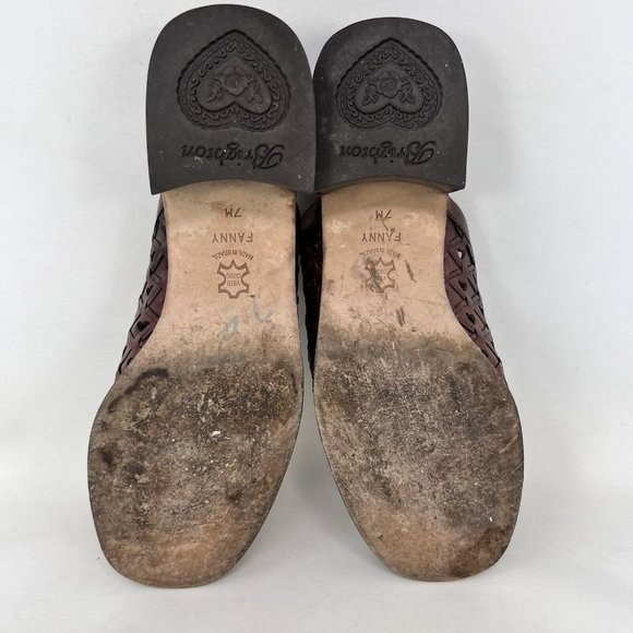 Brighton Fanny Leather Heart Mules Women’s Size 7 M - Picture 8 of 9